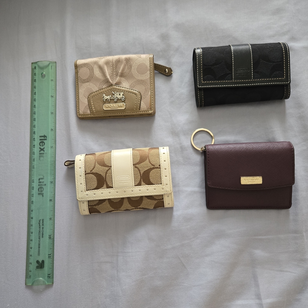Lot Of 4 Small Wallets Coach And Kate Spade